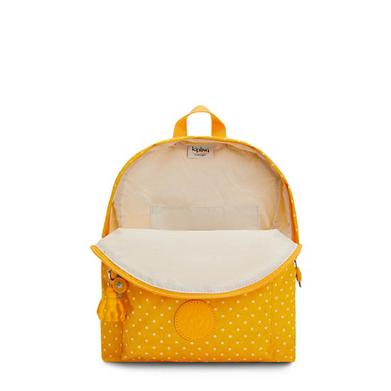 Kipling Reposa Printed Backpacks Soft Dot Yellow | CA 1607EB